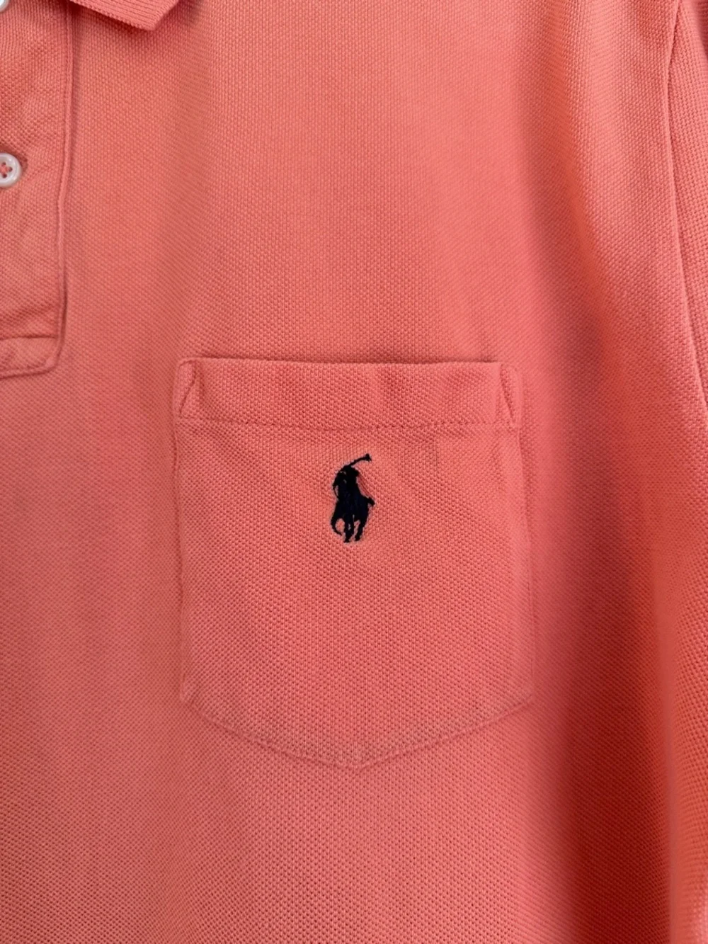 Vintage Polo Ralph Lauren Short Sleeve‎ Polo Shirt Orange Men Large Chest Pocket